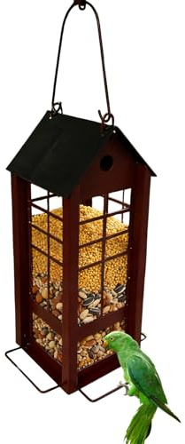 Alimentador De Pájaros Anti-Ardilla | Decoración Jardín Resistente Intemperie Anti-Ardilla | Distribuidor Colibríes Colgantes Colibríes | para Terraza Veranda Balcón Parque Árbol Alimentación Jilguero