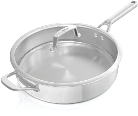 Ninja EverClad Stainless Steel 26cm Saute Pan, Suitable for All hob Types Including Induction, Oven Safe to 300°C, Full Induction Base, C90126EUI