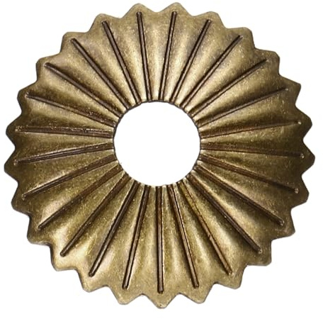 QUARKZMAN 10 Piezas De Placa Posterior Para Tiradores De Gabinete, Arandelas De Latón Radial De 0.9 Pulgadas, Junta Decorativa Para Puertas De Cajones Y Gabinetes (Color Bronce) | Gabinete, Arandelas De Latón Radial De 0.9 Pulgadas, Junta Decorativa Para Puertas De Cajones Y Gabinetes