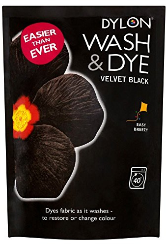 Dylon Wash & Dye Velvet Black (350g) - Packung mit 2