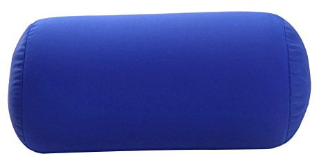 uminilife 31x17cm Micro Mini Microbead Roll Pillow Neck Column Pillows Squishy Mooshi Beads Offer Comfort & Support for Travel (Dark Blue)