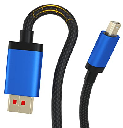 BolAAzuL 8K Mini DisplayPort to DisplayPort Cable 6FT 1.8M | Bi-Directional Wire, DP 1.4 to Mini DP, 8K@60Hz 4K@144Hz, Male to Male Cord, HDR Support Cable