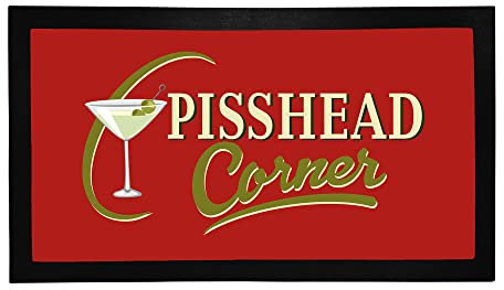 Bang Tidy Clothing Bar Runner Mat - Novelty Home Pub Bar - Funny Drink Beer Gifts for Men Women - Pisshead Corner (One Size)