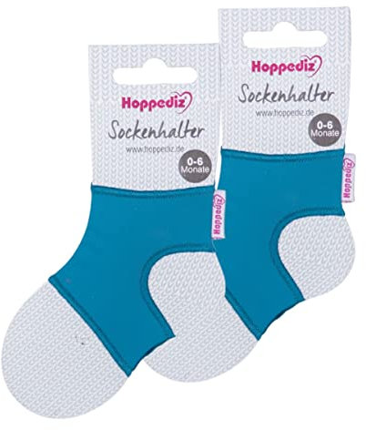 Hoppediz Juego de 2 Soporte para Calcetines 0-6 Meses, Azul Marino, Talla única (Pack de 2) Unisex bebé