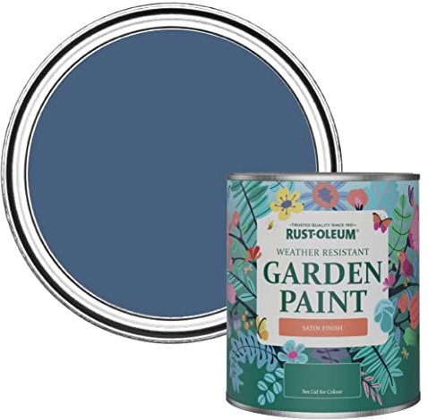 Rust-Oleum Blue Mould-Resistant Garden Paint In Satin Finish - Ink Blue 750ml