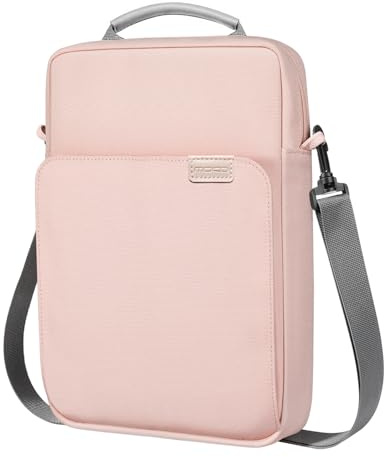 MoKo 13 Zoll Tablet-Tasche mit abnehmbarem Schultergurt | Tablet-Tragetasche passend für 13 iPad Air M4 , Mac Neo (A18 Pro), iPad Pro 13 M5, Rosa