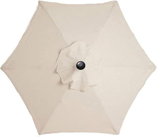MENAYODA Sonnenschirm Ersatzbezug, Terrassenschirm Ersatzdach, 3 m Wasserdicht, Langlebig Sonnenschirmabdeckung, für Patioschirm Gartenschirm (Beige, 6 Arme)