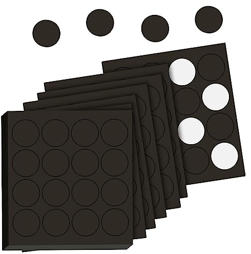 OFFCUP Flexible Round Magnets, 176 Pack Self Adhesive Magnetic Sheets with Adhesive Backing Tape, Alternative to Magnetic Stickers and Roll (1.9 * 1.9cm)