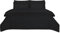Ev Dekor® DVS729 Duvet Cover Bedding Sets - Black Plain Dyed Double Duvet Cover Set with Pillowcase - Soft & Breathable Microfibre Bed Set (Black, Double)