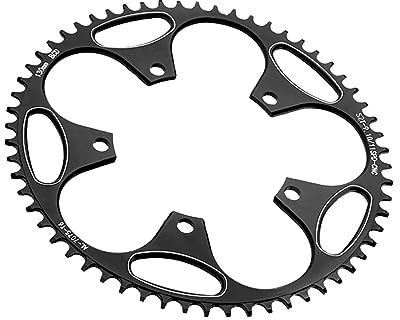 rockible 130 Mm BCD Bike Narrow Wide Kettenblatt Kettenrad Kettenblatt Reparaturteile Rundes Fahrradkettenblatt für Straße, BMX, Bergfalten