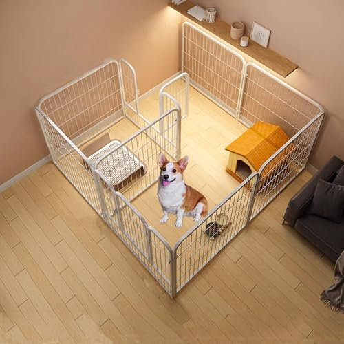 beaka Welpenauslauf - Flexibel Und Faltbar Welpenlaufstall - Laufstall Hund Automatische Verriegelung, Welpengitter Für Drinnen Und Draußen，Leicht Zu Montieren (Size : 160 * 160 * 80cm)