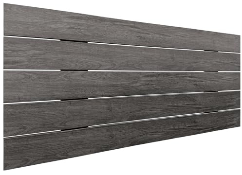 DHOME Sänggavel i Återvunnet MDF-Trä Horisontell Pallstil Pallbädd Inkluderar Beslag (110x46 Palet 5, Askträ)