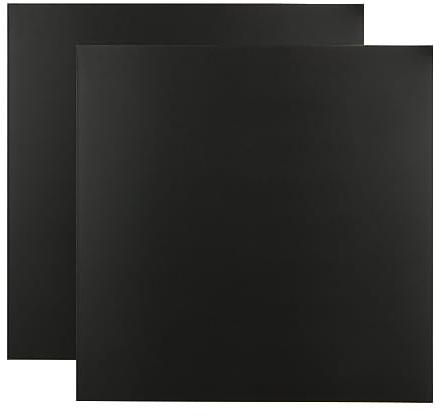 ZOFUN 2 placas de aluminio y metal negro, 300 x 300 mm, chapa de aluminio de 1 mm, chapa de aluminio de 1 mm, de aluminio 5052, placa compuesta de aluminio negro para el bricolaje industrial