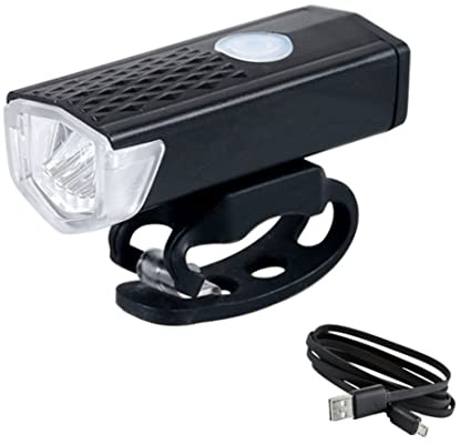 Wedhapy Phare 300 Lumens Rechargeable USB avec 3 Modes Feu Avant vélo Noir LED Étanche Lampe pour vélo
