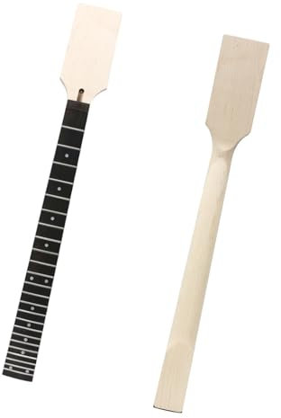 Gitarrenhals Ersatz Doppel Rocking 24-bund 25,5-zoll Elektrische Gitarre Hals Ebenholz Griffbrett Gitarre Semi-fertig Zubehör Kopfplatte Hals