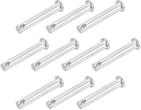 uxcell 20Pcs 1/4 x1-1/2 Single Hole Clevis Pins, Carbon Steel Flat Head Single Hole Clevis Pins for Mechanics Repair, Furniture Installation, Industrial Equipment, DIY (Blue White)