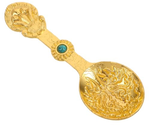 EXHUMKY Multifunktionaler Camping-löffel Aus Legierter Retro-legierung Ergonomisch Gerundet Für Eis Tee Dessert Und Butter Robuster Outdoor-küchenhelfer Mit Vintage-gravur Vielseitig