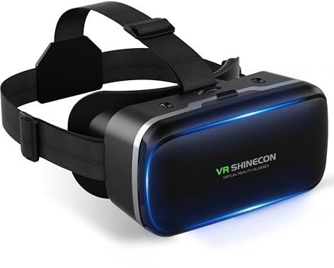 FIYAPOO Gafas VR 3D para Movil - Gafas Realidad Virtual de Niños para Películas y Juegos, Compatible con Teléfonos Android y iPhone de 4,7 a 6,6 Pulgadas, Familia