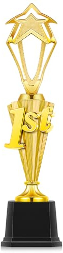 Foilswirl 1 Pc 1st Place Trophy First Place Award for Sports Tournament Funny Gold Winner Trophy Cup for Football Soccer Competitions Reward Ceremony (Fashion)