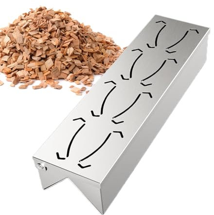 Caja ahumadora para parrilla, accesorio de barbacoa resistente, contenedor de acero inoxidable, práctica tapa de bisagra, caja de ahumado duradera, herramienta potenciadora del sabor, equipo de cocina