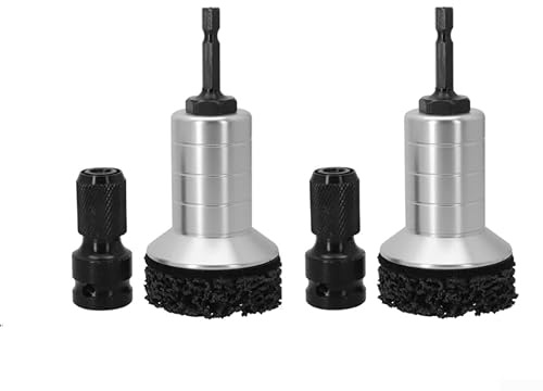 snowchecking 4pcs Disc Brake Cleaner, Brake Hub Resurfacing Set, Wheel Stud Cleaner Automotive Rust Removal Tools Set For Hub Shaft And Brake Disc