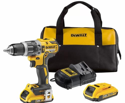 DEWALT Brushless Hammer Drill Driver Kit - Includes 2 X 2 Ah Batteries with Kit Bag & Charger