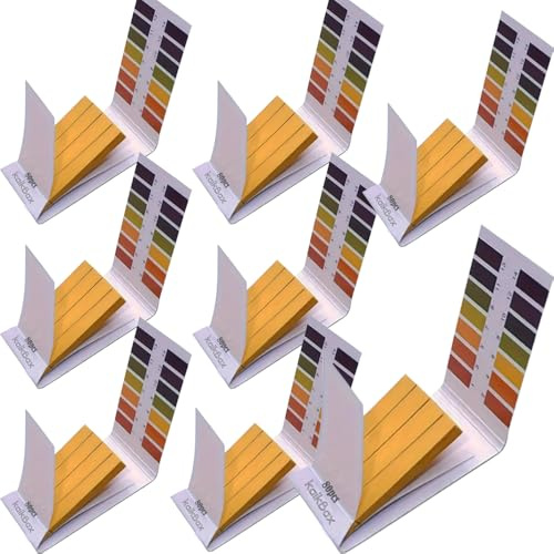 8 Paket professionelles PH-Teststreifenpapier; 640 Streifen messen Vollbereich 1-14 Universal pH-Testpapier; pH-Herstellung von Teststreifen für Wasser Speichel Urin Boden pH-Überwachungspapier