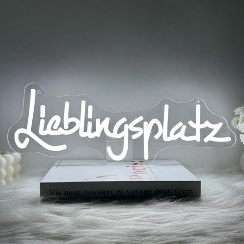 Lieblingsplatz Neon Schild, LED Wandlicht für Wohnzimmer, Schlafzimmer, Spielzimmer, Küche & Home Bar, Deko für Jungen Mädchen, Geschenk für Geburtstag Weihnachten