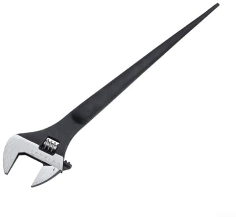 Llave ajustable de boca ancha, llave de metal y palanca a prueba de óxido con ajuste de rodillo suave, herramienta de mano multiusos (12 pulgadas)