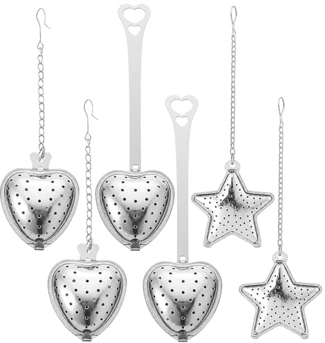 6PCS Loose Tea Infuser, Tea Infuser for Loose Tea, Tea Infuser - Fine Mesh Strainer with Handle for Herbal Tea, Tea Diffuser for Cup, Loose Tea Strainer