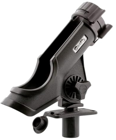 Scotty 0231-BK PowerLock Rod Holder, with 0244 Flush Deck Mounts, black