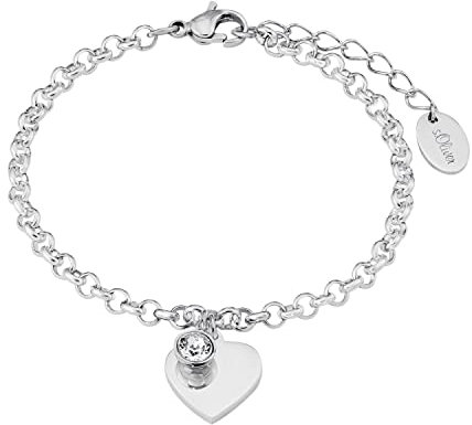 s.Oliver Damen Armkette Herz, Edelstahl