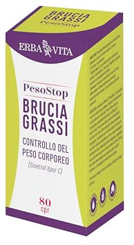 ERBA VITA Peso Stop Brucia Grassi integratore alimentare a base di estratti vegetali - 80 Compresse - Cromo e L-Carnitina ideale per un percorso di benessere e di obiettivo pesoforma