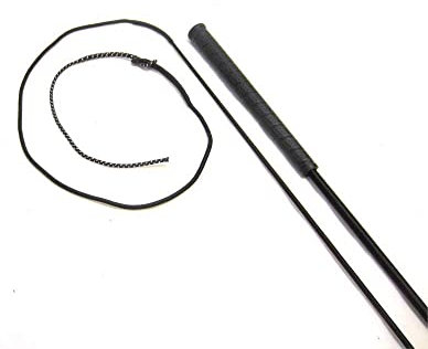 PS Pferdeartikel Bogenpeitsche 120 cm oder 100 cm - 3 Farben Farbe schwarz 120 cm Stocklänge