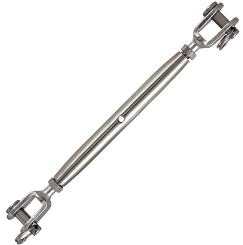 FASTON® Edelstahl Wantenspanner M8 Seilspanner Gabel - Gabel geschlossen A4 V4A (1 Stück) geschweißt Spannschraube Spannschlos