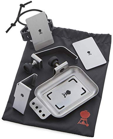 Weber Connect Smart Grilling Hub Thermomètre, kit de montage en 6 pièces - Support pour Weber Connect, compatible avec tous les modèles Kettle, Smoker, Spirit, Genesis et Summit - Argent (3255)