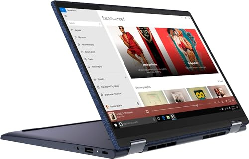 Lenovo Yoga 6 13.3 Ordinateur portable à écran tactile 2 en 1 13,3 AMD Ryzen 5-8 Go de mémoire SSD 256 Go Couverture en tissu Bleu abysse