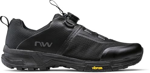 Northwave Crossland Plus - Scarpe da Ciclismo MTB Uomo | Scarpe Mountain Bike Gravel | Nero 43
