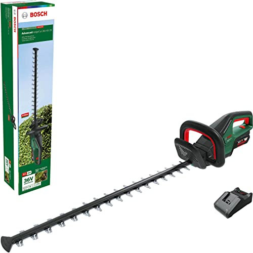 Bosch AdvancedHedgeCut 36V-65-28 - Cortador de setos inalámbrico (1 batería de 2.0 Ah, sistema de 36 voltios, longitud de la hoja 65 cm, en embalaje de cartón)