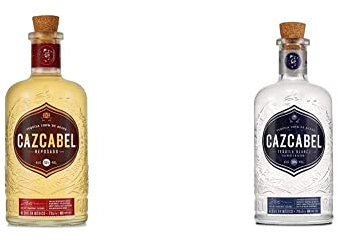 Cazcabel Reposado Tequila - 100% Agave Tequila - Award Winning - 70cl & Blanco Tequila | 100% Agave | Award Winning | Perfect for Margarita's & Paloma's | Silver Tequila | Vegan, Gluten & Additive