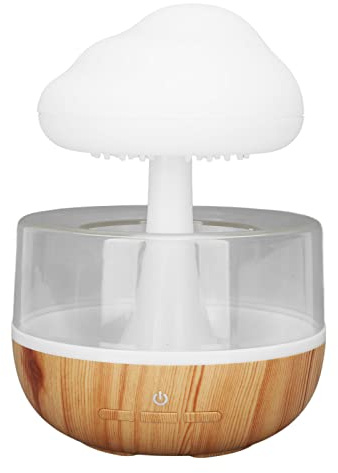 Nube de Lluvia humidificador de Agua de Goteo de Setas, 7 Colores de Gota de Agua de Sonido difusor de Aceite Esencial, luz de Noche USB de aromaterapia difusor de la Nube de lluvi