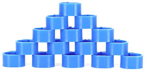 Tbest Wildvögel, Wildtiere, Widder, 200 Stück, 10 Mm, kein Wort, Bein, Geflügel, Fußklammer, Identifikation, Vögel, Plissgelb, Heimgartenarbeit (Blue)