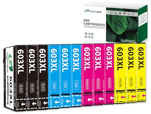 Greenjob 603XL Druckerpatronen für Epson 603 Tintenpatronen Kompatibel mit Epson Expression Home XP-2100 XP-2105 XP-3100 XP-3105 XP-4100 XP-4155 Workforce WF-2810 WF-2830 WF-2835 WF-2850 (12er-Pack)