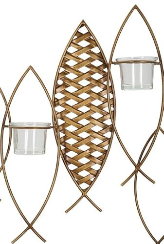 Decor Space Wandkerzenhalter aus Metall und Glas für den Innenbereich