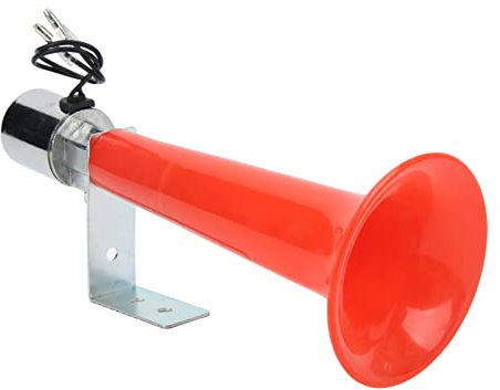 Turkish Whistle Horn, 12V 24V Air Horn 180DB Universal Pressure Whistle Horn for Car Truck SUV Motorcycle Marine Boat (Red)