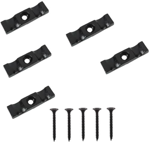 5 Pack 50mm Turn Buttons with Screws Black, for Rabbit Hutches, Barns, Doors, Cages, Garden Sheds, Latch Lock Catch Twist