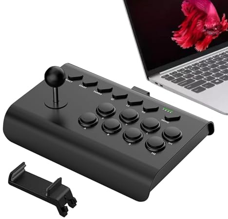 Contrôleur de combat d'arcade avec joystick universel - Fonction Turbo/Macro | pour jeux d'arcade pour PC, parfaits pour , teken, jeux rétro, combats et expériences