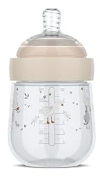 Mepal - Babyflasche Mio Little Dutch - Transparente Kappe zur Aufbewahrung - Anti-Kolik Babyflaschen - Spiralförmiges Design verhindert Verstopfungen - Medizinisches Silikon - 165 ml - Little Goose