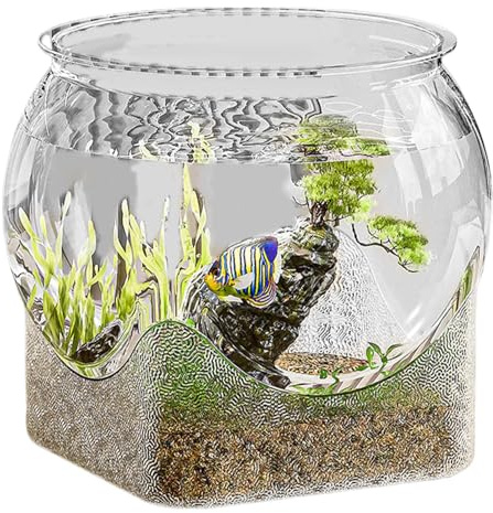 Tank Rotondo Multifunzione Trasparente - Vasca per Micropaesaggio e Terrario Resistenti, Ciotola da Tavolo