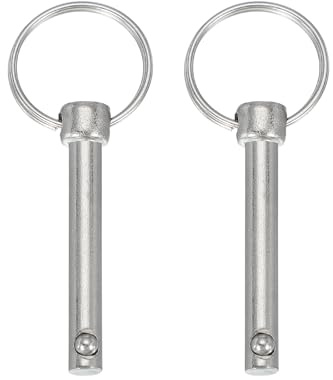 QUARKZMAN Schnellspannstifte, Durchmesser 1/4 (6mm) Nutzlänge 1,26 (32mm) Gesamtlänge 2,64 (67mm) Bimini Top Stift Marine-Hardware aus Kohlenstoffstahl für Bootszubehör, Packung mit 2